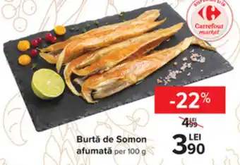 Carrefour Burtă de Somon afumată 100g Ofertă