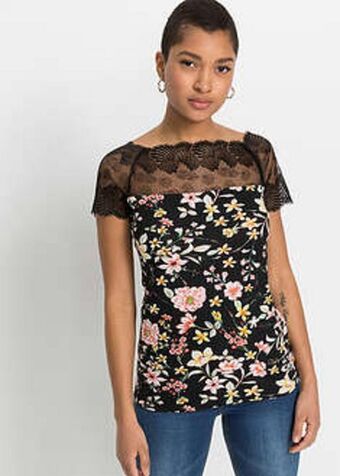 Bonprix Bluză cu dantelă Ofertă