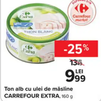 Carrefour Carrefour extra ton alb cu ulei de măsline 160g Ofertă