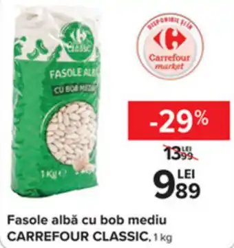Carrefour Carrefour classic fasole albă cu bob mediu 1kg Ofertă