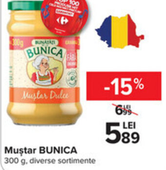 Carrefour Bunica muștar 300g Ofertă