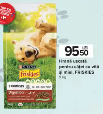 Purina friskies hrană uscată pentru căței cu vită și miel 9kg