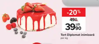 Carrefour Tort diplomat inimioară per 1kg Ofertă
