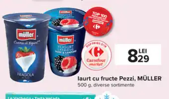 Carrefour Müller iaurt cu fructe pezzi 500g Ofertă