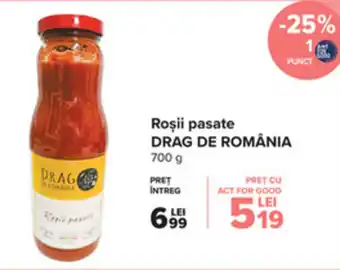 Carrefour Drag de românia roșii pasate 700g Ofertă