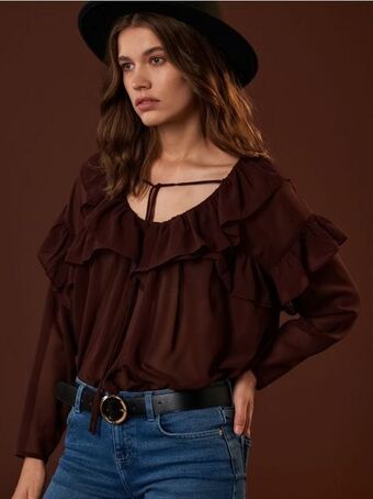 Sinsay Bluză cu șnur decorativ Ofertă