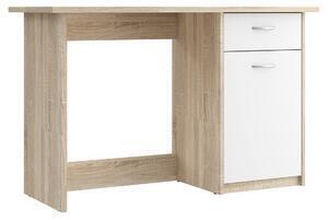 Birou balios - bosb211-q36 - stejar sonoma + alb, 123x50x77,7 cm
