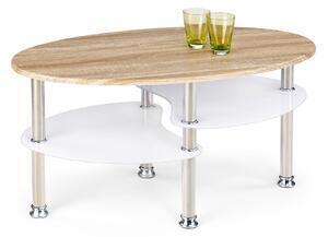Masuta de cafea pentru living stejar sonoma-alb medea, 90x50x45 cm