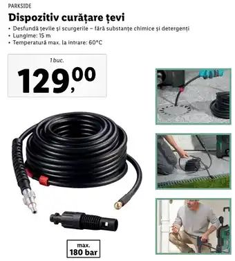 Lidl Parkside dispozitiv curățare țevi Ofertă