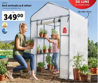 Lidl Parkside seră verticală cu rafturi 1 buc Ofertă