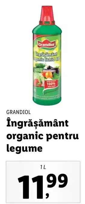 Grandiol îngrășământ organic pentru legume 1l