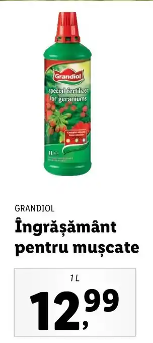 Lidl Grandiol îngrășământ pentru mușcate 1l Ofertă