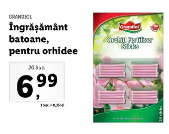 Grandiol îngrășământ batoane pentru orhidee 20 buc