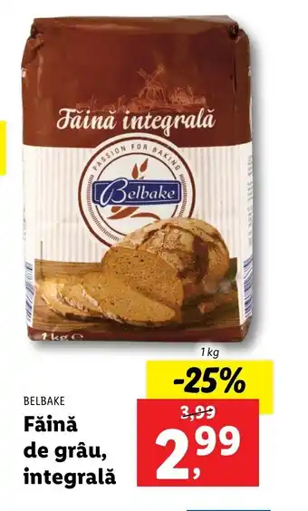 Belbake făină de grâu integrală 1kg