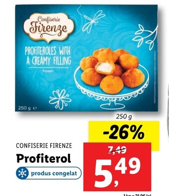 Lidl Confiserie firenze profiterol 250g Ofertă