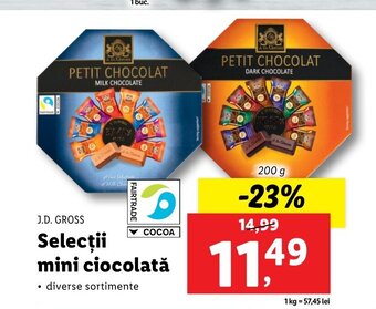 Lidl J.D. Gross selecții mini ciocolată 200g Ofertă