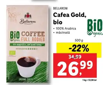 Lidl Bellarom cafea gold bio 500g Ofertă