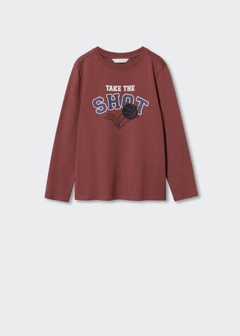 MANGO Tricou cu mânecă lungă și imprimeu Ofertă