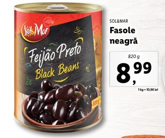 Lidl Sol&mar fasole neagră 820g Ofertă