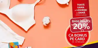 Auchan Toată gama de lenjerie de damă Ofertă