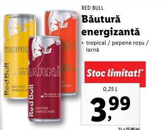 Lidl Red bull băutură energizantă 0.25l Ofertă