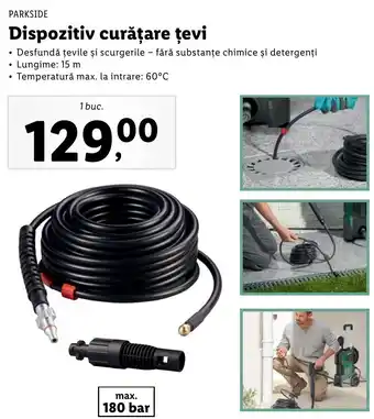 Lidl Parkside dispozitiv curățare țevi 1 buc Ofertă