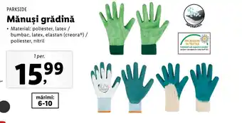 Lidl Parkside mănuși grădină 1 per Ofertă