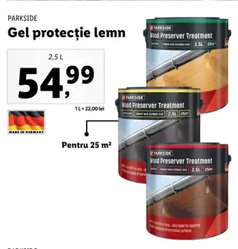 Lidl Parkside gel protecție lemn 2.5l Ofertă