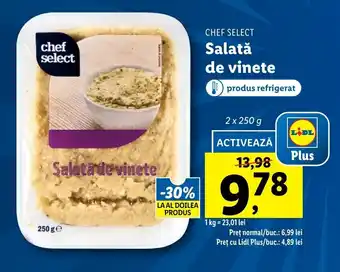 Lidl Chef select salată de vinete 2 x 250g Ofertă