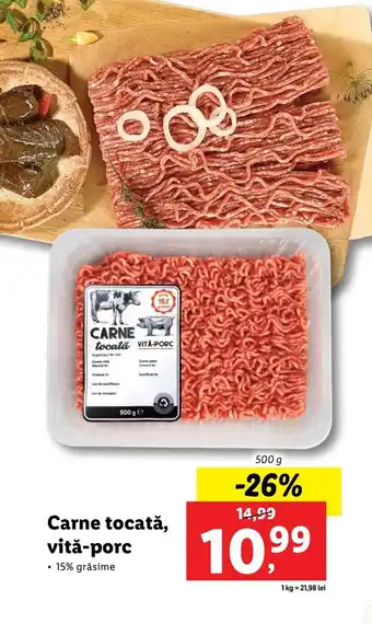 Lidl Carne tocată vită-porc 500g Ofertă