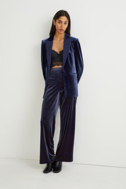 C&A Pantaloni din catifea - talie înaltă - wide leg - material reciclat Ofertă