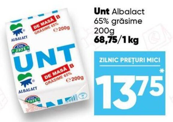 PROFI Unt Albalact 65% grăsime 200 g Ofertă