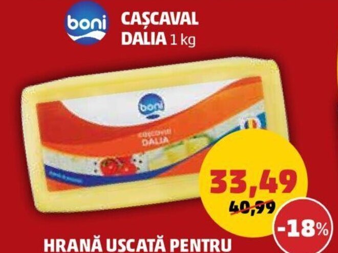 Penny Boni Cașcaval Dalia 1 kg Ofertă