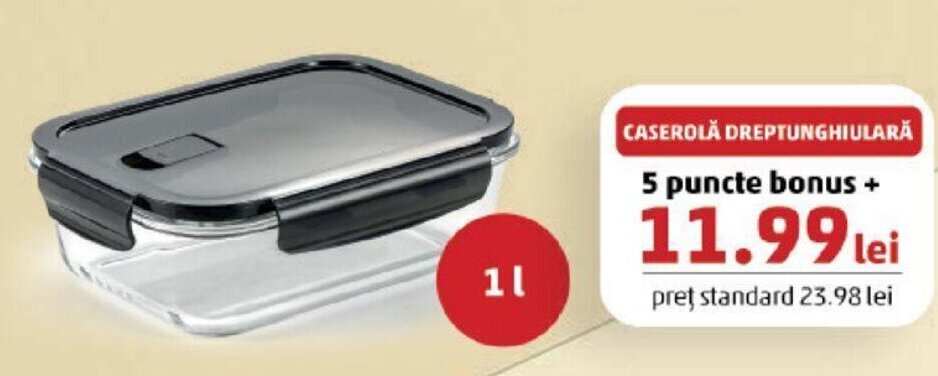 Penny Caserolă dreptunghiulară 1 L Ofertă