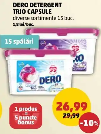 Penny Dero Detergent 15 buc. Ofertă