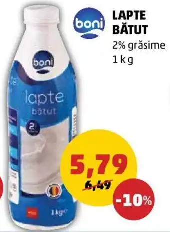 Penny Boni Lapte Bătut 2% grăsime 1kg Ofertă