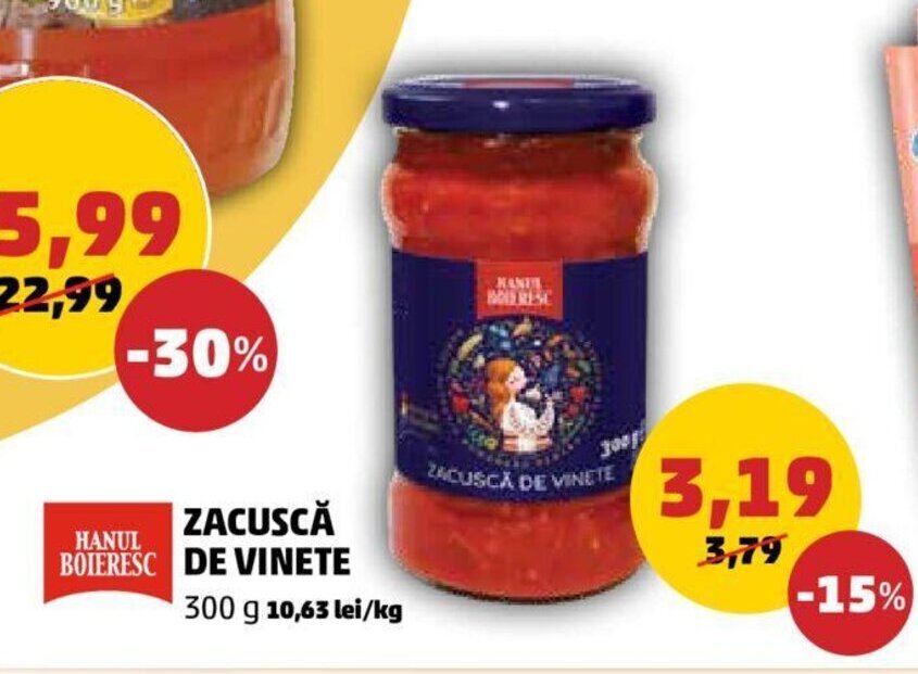 Penny Hanul Boieresc Zacuscă de vinete 300 g Ofertă