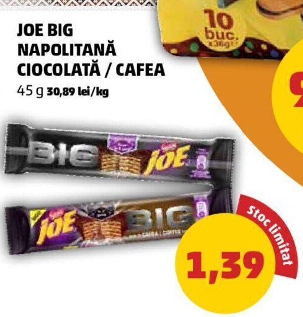 Penny Joe Big Napolitană 45 g Ofertă