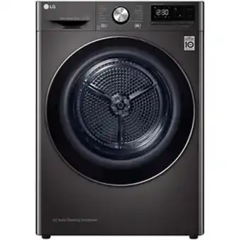 Uscator de rufe lg rc90v9jv2q, thinq, condensare si pompa de caldura, 9kg, 14 programe, clasa a+++, negru