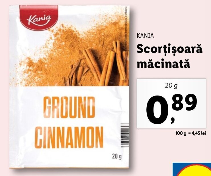 Lidl Kania scorțișoară măcinată 20g Ofertă