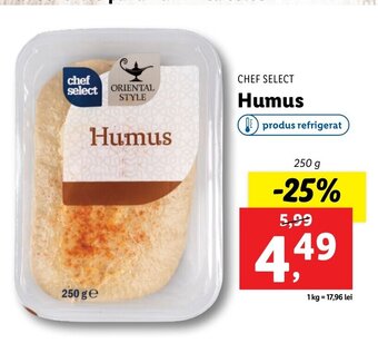 Lidl Chef select humus 250g Ofertă