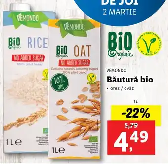 Lidl Vemondo băutură bio 1l Ofertă