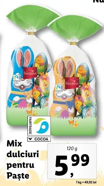 Lidl Favorina Mix dulciuri pentru paște 120g Ofertă