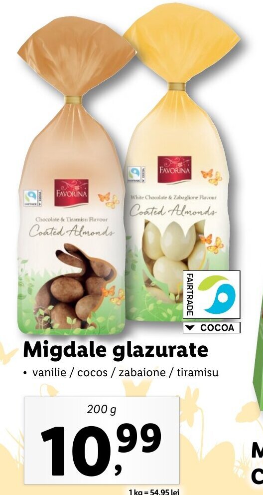 Lidl Favorina migdale glazurate 200g Ofertă