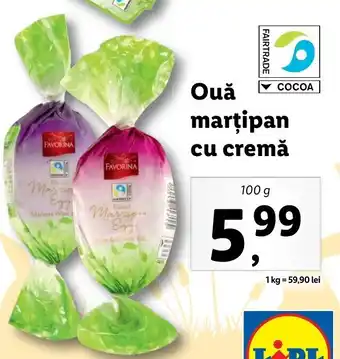 Favorina ouă marțipan cu cremă 100g