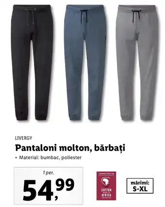 Lidl Livergy pantaloni molton bărbați 1 per Ofertă