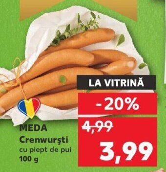 Kaufland Meda crenwurști 100g Ofertă