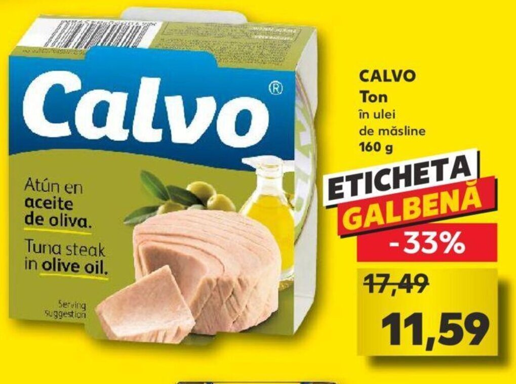 Kaufland Calvo ton 160g Ofertă
