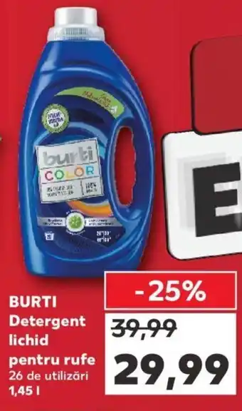 Kaufland Burti detergent lichid pentru rufe 1.45l Ofertă
