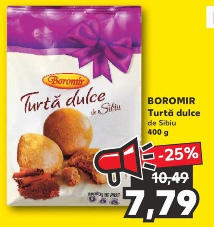 Kaufland Boromir turtă dulce 400g Ofertă